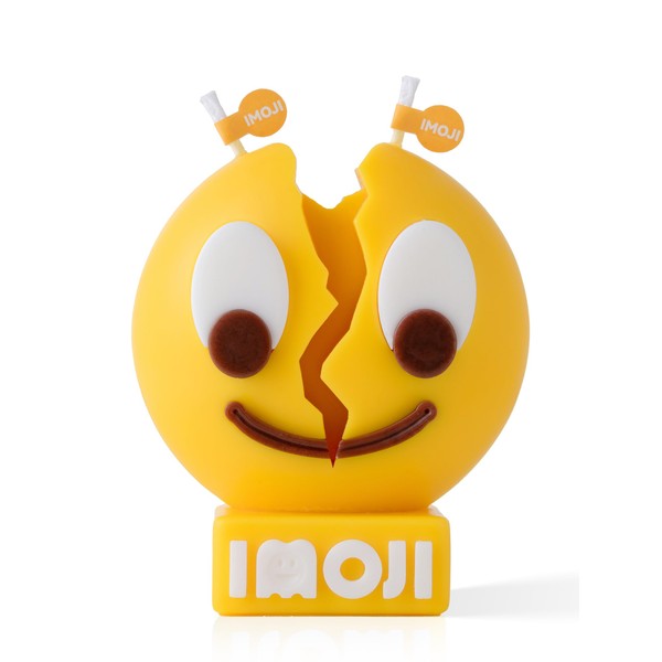 IMOJI Funny Mood Scented Candle - Split Face Design, Lavender,