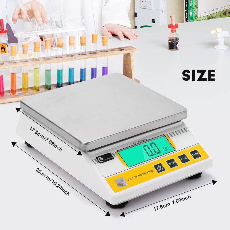 CGOLDENWALL 10kg x 0.1g Digital Precision Electronic Balance Laboratory Lab