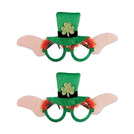 Beistle 33627, 2 Piece Leprechaun Glasses, One Size Fits Most