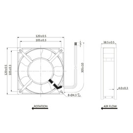 PCLINE 240V 120mm Axial Muffin Fan – High-Speed AC Cooling Fan for Enclosure, Cabinet, Greenhouse, Exhaust Ventilation – DIY Projects