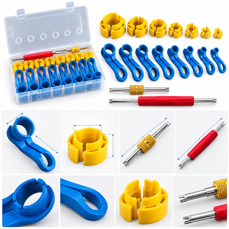 Fuel Line Disconnect Tool Set for Auto Maintenance – Angled