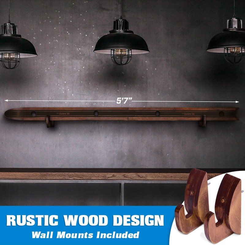 GoPong Das Shotten Ski - Rustic Wood 4 Person Drinking