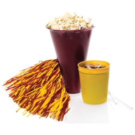 Anderson's Premium Cardinal Red and Gold School Spirit Shakers, Cheerleader Pom Poms, Sports Fan, Football, Basketball, Homecoming, Squad, Team, Party, Dance Club, Performance, Celebration Pack of 10