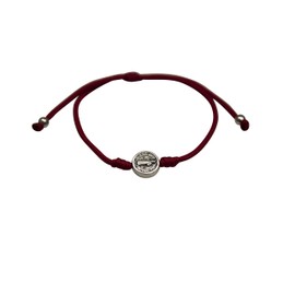 St. Benedict Charm Bracelet | Includes Prayer Card | Adjustable Sturdy Cord | One Size Fits Most | Choose From Variety of Colors (Red and Silver Tone - Small Charm)