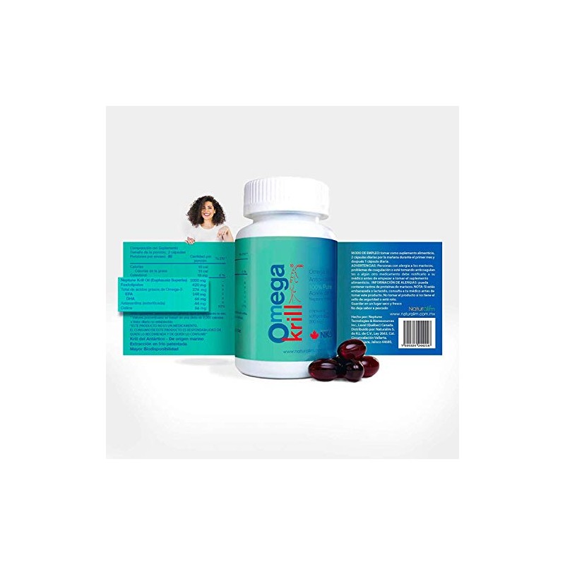 60 Cápsulas - Omega 3 de Krill antártico de Neptune