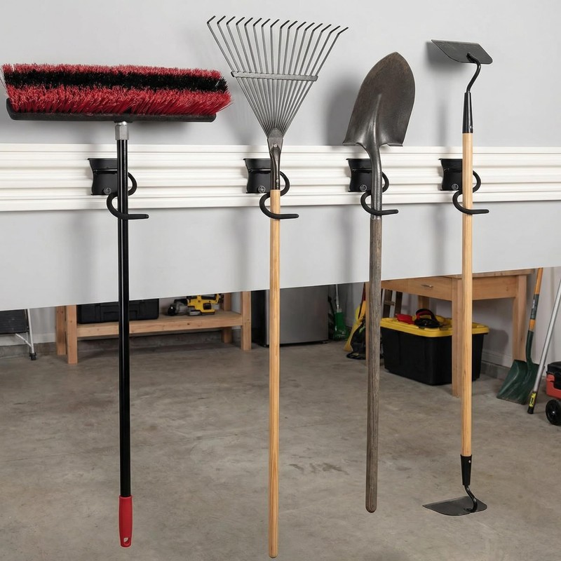 4 Pack S-Hooks for Wall Storage System, Heavy Duty Curved