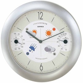 enpekkusu Weather Meter, Temperature and Humidity Meter, Sunny We Machine Weather Forecast Function Wall Mount Made in Japan syainsiruba- BW – 5371