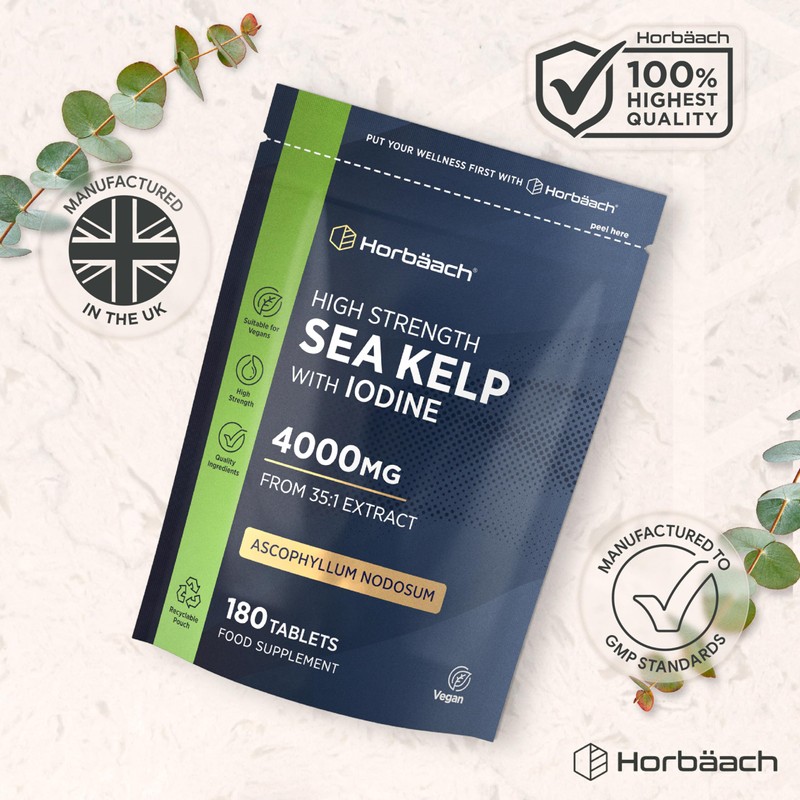Sea Kelp Tablets 4000mg | Natural Source of Iodine |
