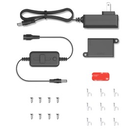 Puck Light Accessory Kits, Including 3 Port Hub, Plug, Dimmer Switch and Screws, White, HK-0102-3-BK