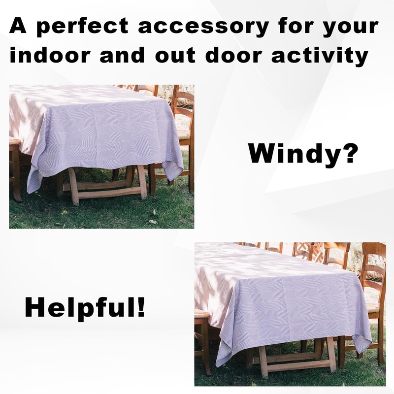 BOXOB 12pcs Spring Tablecloth Clips, Transparent Plastic Tablecloth Clips Picnic