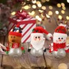 3pcs Christmas Candy Jars Transparent Clear Plastic Biscuits Jars Decorative