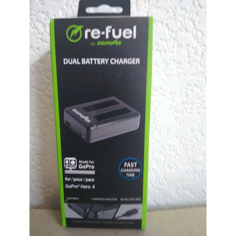 Digipower Re-Fuel Dual Battery Charger USB Made for GoPro Hero