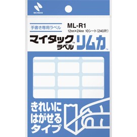 Nichiban ML-R1 Mitac Label Limka 0.5 x 0.9 inches (12 x 24 mm)