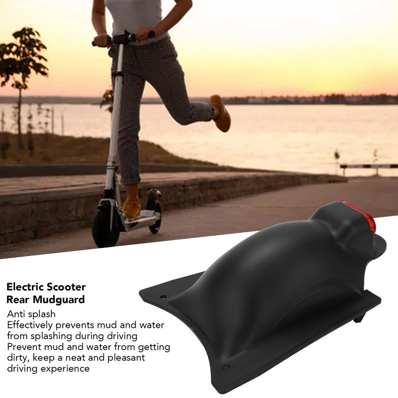 Electric Scooter Rear Mudguard with Taillight 8 Inch Lightweight Splash