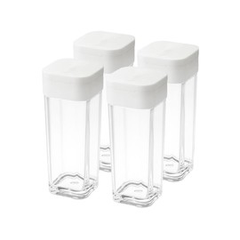 Yamazaki Industries Aqua Spice Bottles, Bulk Buy, Set of 4, White