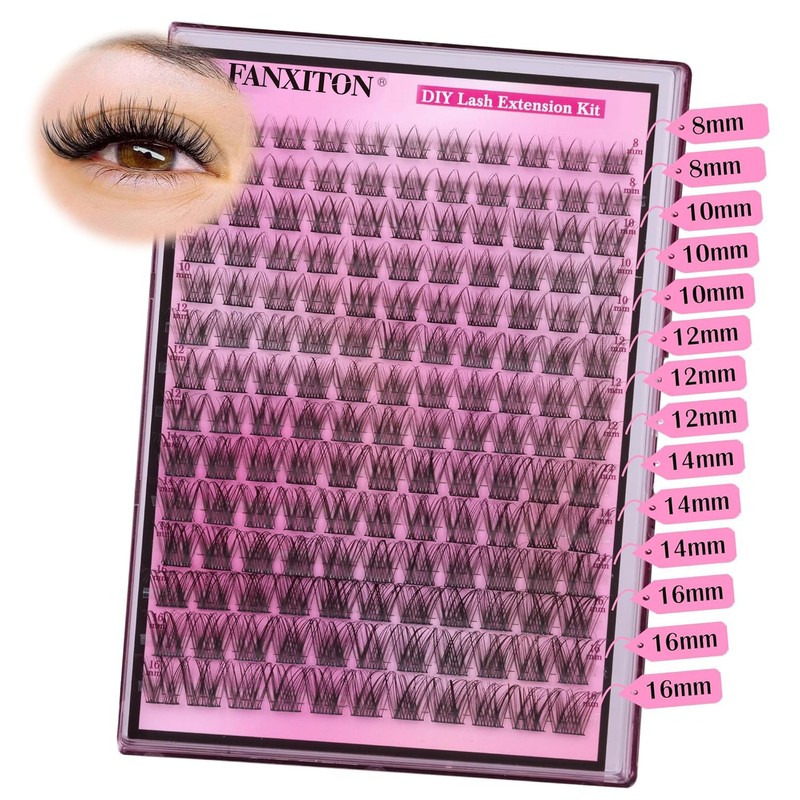 DIY Lash Extension Kit Natural Look Wispy Lash Clusters D