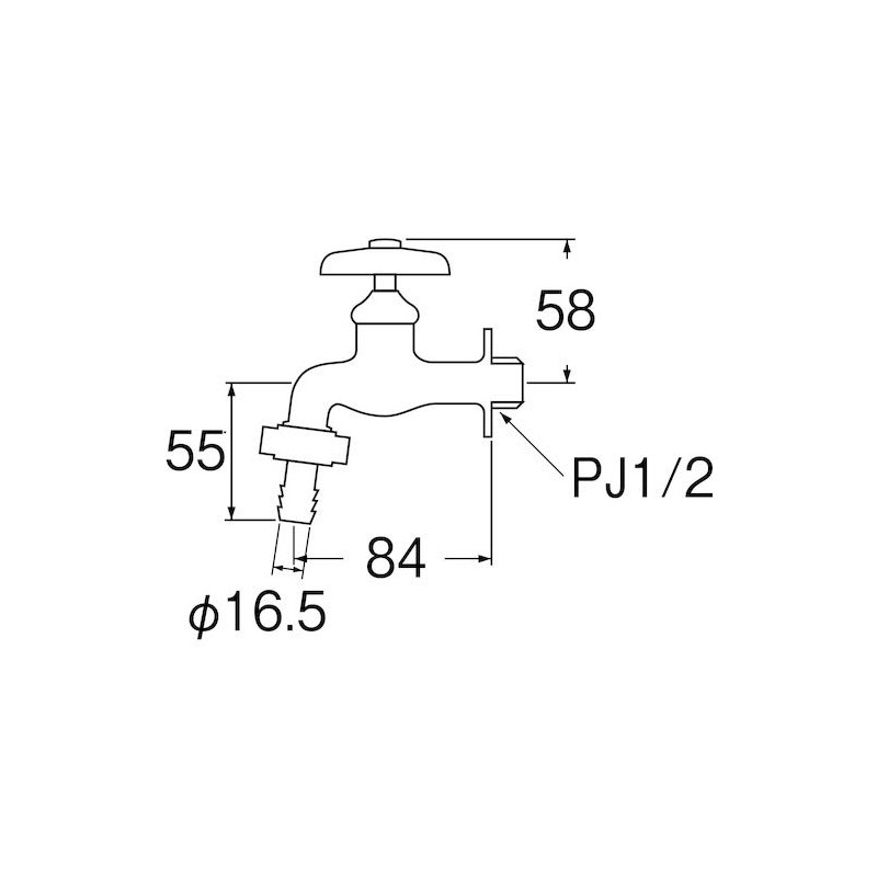 SANEI Coupling Side Water Faucet for Watering Hose Connection Nominal