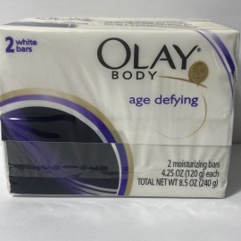 Olay Body Age Defying Defy White Bar Soap DISCONTINUED Old Formula 2 Pack - 5 (2) Packs; 10 Total Bars