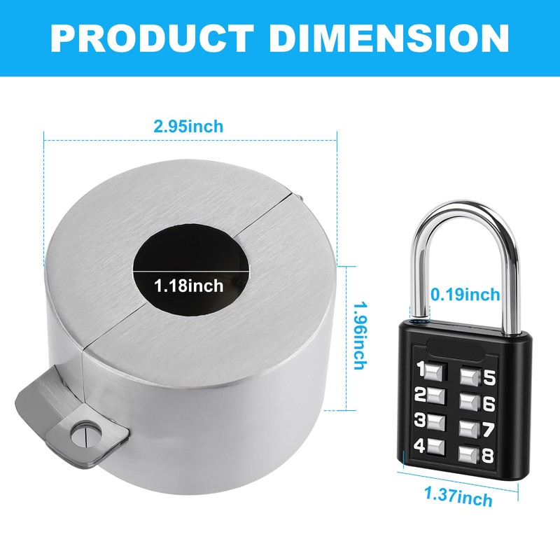 Faucet Locks Outdoor, Stainless Steel Water Spigot Lock for Garden