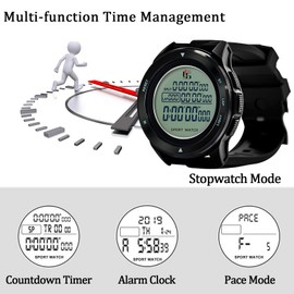 FCXJTU Professional Soccer Referee Watch with Tournament Mode Game Timer, 100-Lap Silent Stopwatch, 3-Line Backlit Display, On/Off Switch, Countdown/Alarm/Calendar for Football Officials, Coaches