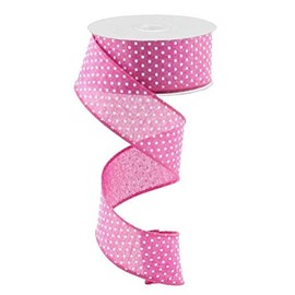 1.5" X10yd Raised Swiss Dots On Royal Wired Edge Ribbon