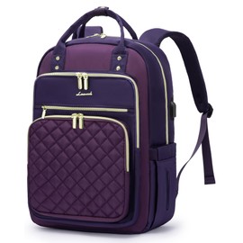 LOVEVOOK Laptop Backpack Purse for Women, 15.6" Laptop Bag for Travel with USB Port, Water Resistant Lightweight Daypacks for College Work Business, Nurse Teacher Computer Backpacks