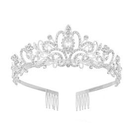 Tiara Crown Crystal Tiaras Bride Wedding Crowns Rhinestone Queen Tiaras Hair Accessories for Women Girls Princess Headband Birthday Headbands for Prom Bridal Party for Adults