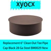 xyocx Replacement 6" Clean Out Tee Pipe Cap Black 28