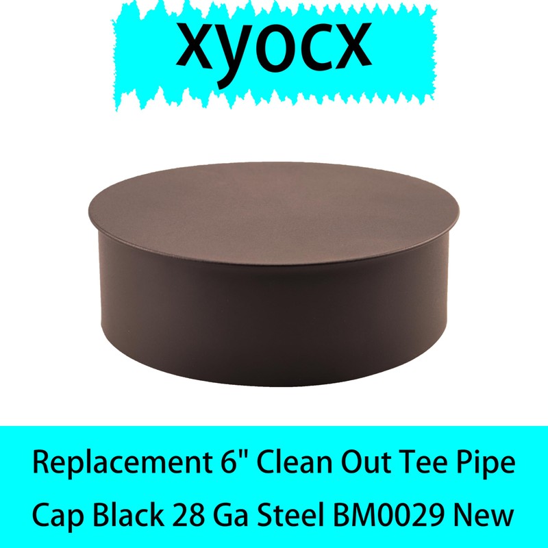 xyocx Replacement 6" Clean Out Tee Pipe Cap Black 28