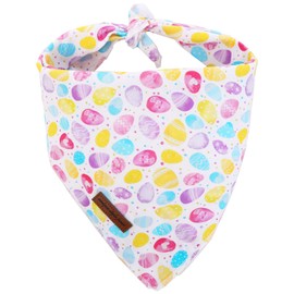 Unique style paws Dog Bandanas Cotton Easter Egg Triangle Dog Scarfs for Small Medium Large & Boys Girls Dogs-S