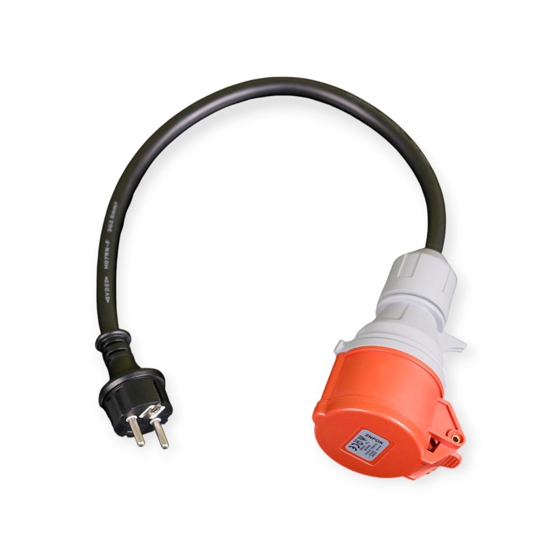 L4F Schuko Plug 16A to CEE 16A Coupling Adapter, IP44