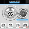 MINISMUS Universal Sink Strainer Basket Drain Plug Stainless Steel Sink