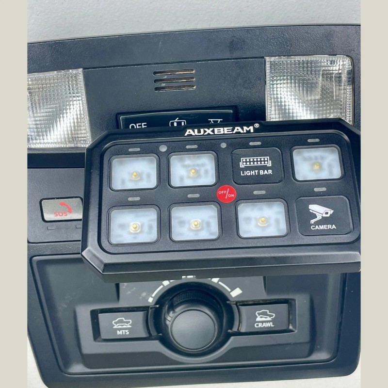 auxbeam 3rd Gen Tacoma Overhead Console Mounting Auxbeam 8 Gang