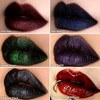 Afflano Dark Blue Lipstick Metallic Gothic Makeup, Goth Black Lipstick