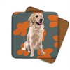 Golden Retriever Coaster Set by Artist Leslie Gerry - Set