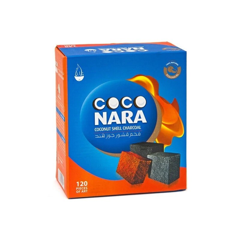 120 Cubes Coco Nara Cubic Charcoal Slow Burn Coconut Shell
