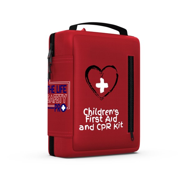 Portable First Aid Kit for Kids with CPR Shield -