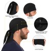 MELASA Cooling Durag Bandana Cap Hat Absorbs Sweat Headscarf Underhelmet