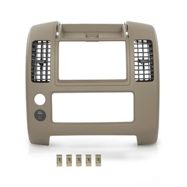 PIT66 Center Dash Console Instrument Panel Cluster Lid Bezel Compatible with Nissan Frontier 2005-2020 Brown