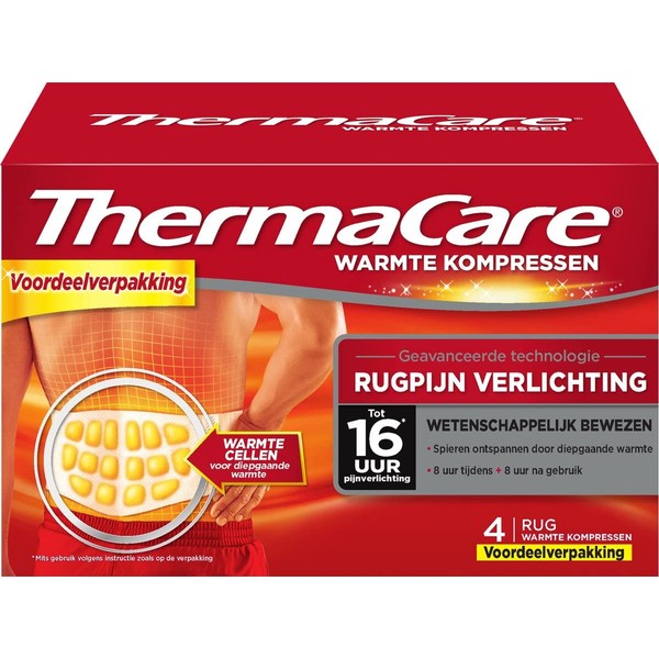 Thermacare Rugpijn Verlichting Warm Compres Voordeelverpakking 4 Pieces Dead 16 Uur