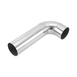 X AUTOHAUX 3.15" OD 90 Degree Mandrel Bend Elbow T304 Stainless Steel Exhaust Tube Pipe Piping Surface Polishing Silver Tone