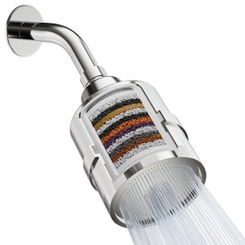 Mist Shower Filter Head for Hard Water Improves Skin, Hair, and Nails - Compact, High Output Filtered Shower Head with Filter Softens Water and Removes Chlorine and Heavy Metals, Chrome