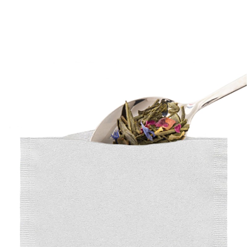 Finum Disposable Paper Tea Filter Bags for Loose Tea, White,