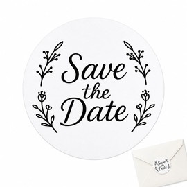 Save The Date Envelope Seal Stickers: 120 Wedding Labels