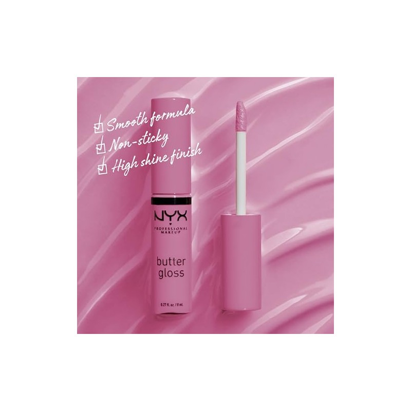 NYX PROFESSIONAL MAKEUP - Brillo de labios no pegajoso, Eclair