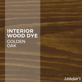 Littlefair's Wood Stain Water Based - 16.9oz/500ml - Indoor Furniture Stain Light & Dark Finishes - Special Non Toxic & Eco Friendly Formula - Wood Stain for Crafts - Color: Golden Oak