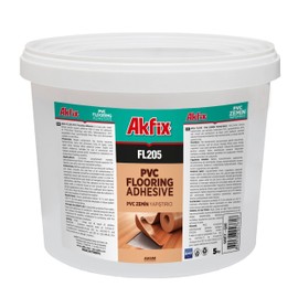 Akfix FL205 Vinyl Flooring Adhesive - Construction Adhesive for Floor Filler Repair and PVC Wood Flooring on Concrete, Carpet Tiles, Laminate, Vinyl Plank | 1 Gallon, 11.02 Lb. Grey