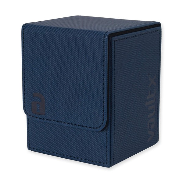 Vault X® Premium Deck Box in eXo-Tec® Capacity 100+ Trading Cards and Figurines - Large - PVC Free Deck Box (Blue)