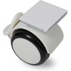 Hesper Quiet Caster with Stopper, Free-To-Stick Caster, Plate Type, Two-wheel