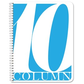 BookFactory 10 Column Log Book/Columnar Logbook/Notebook (10 Ten) Columns Columnar Book Format - 100 Pages, 8.5'' x 11'', Wire-O (COL-100-7CW-PP(Column-10) -LX)